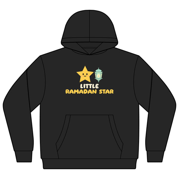 Little Ramadan Star Ramadan Kids Hoodie | Kids Cute Lantern Muslim Family Eid | AdabStars Islamic Kids Apparel