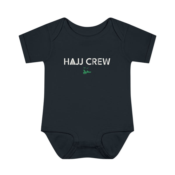 Hajj Crew Arabic and English Baby Bodysuit in Black – AdabStars