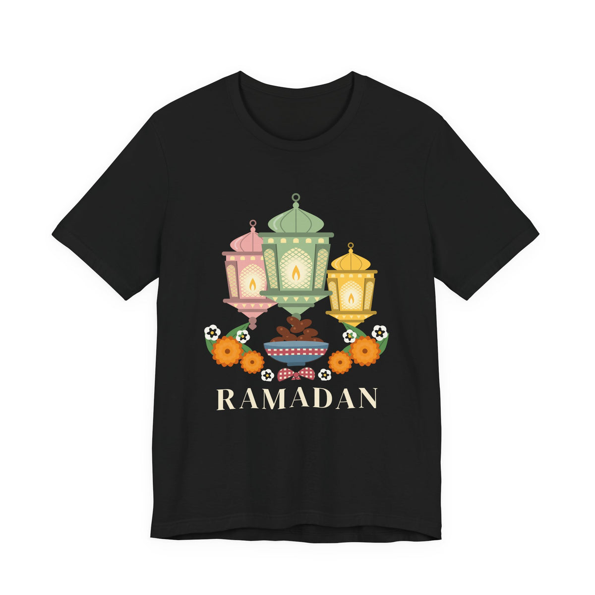 Ramadan Lantern Bouquet Unisex T-Shirt in Black – AdabStars