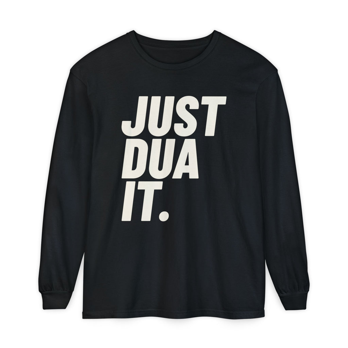 Just Dua It Islamic Heavyweight Long Sleeve Shirt in Black – AdabStars