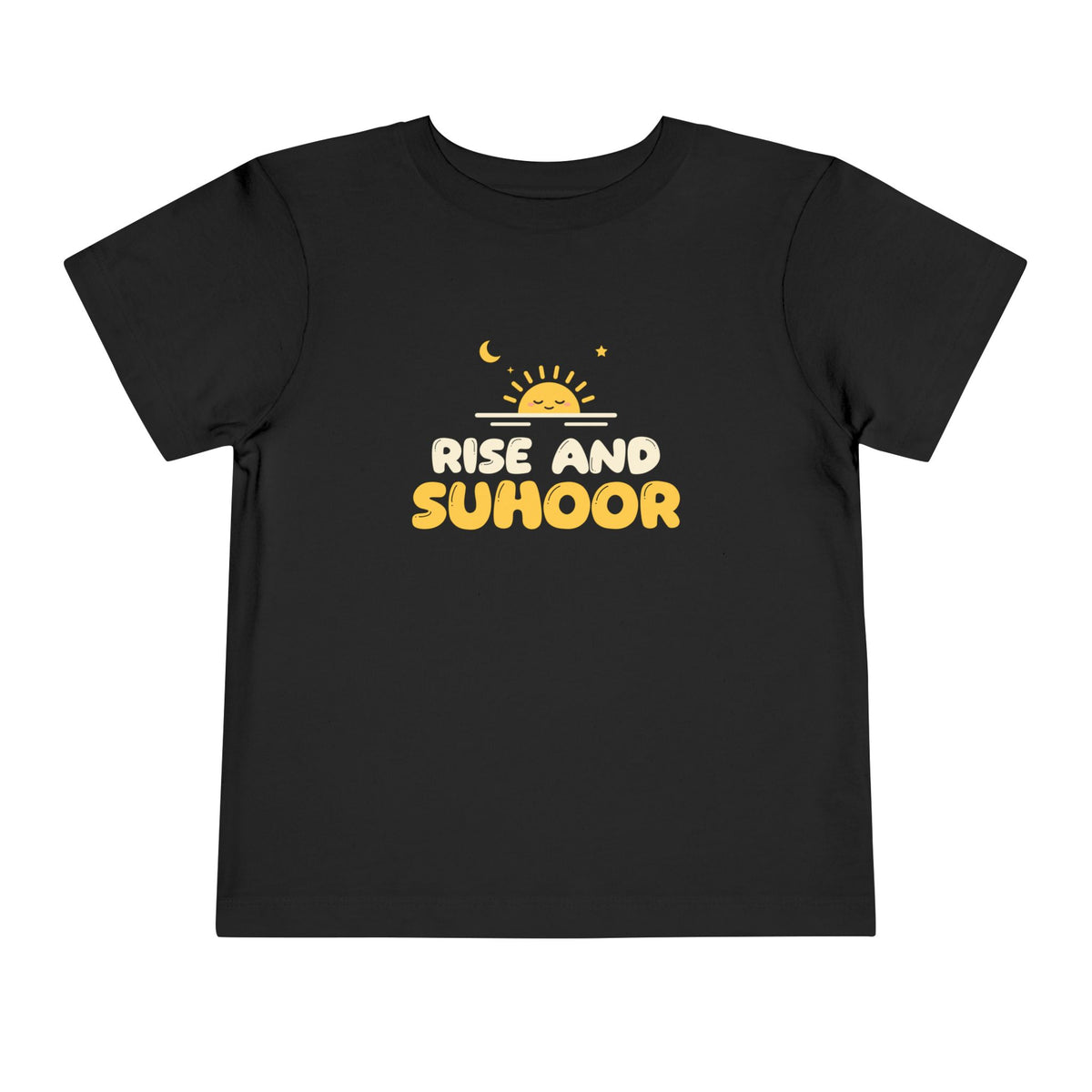Rise And Suhoor Toddler Tee | Ramadan Kids Pre Dawn Meal Sunrise Pun | AdabStars Islamic Kids Apparel