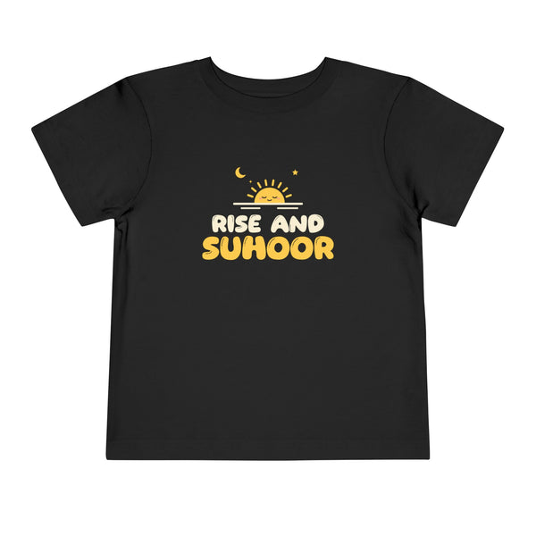 Rise And Suhoor Toddler Tee | Ramadan Kids Pre Dawn Meal Sunrise Pun | AdabStars Islamic Kids Apparel