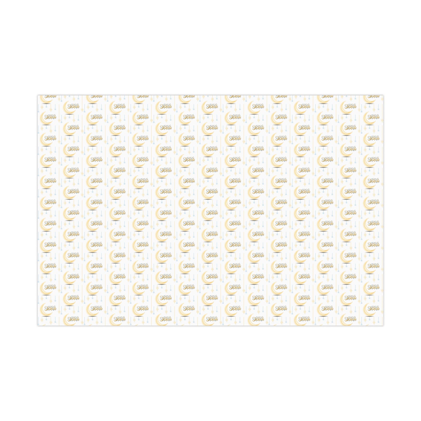 Wrapping Paper - Eid Mubarak in Arabic Crescent Moon and Stars Gift Wrap Papers