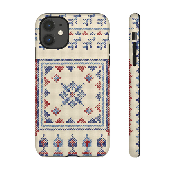 Tatreez Qabbeh Chest Panel Blue Tough Case for iPhone – Taqwa Arts