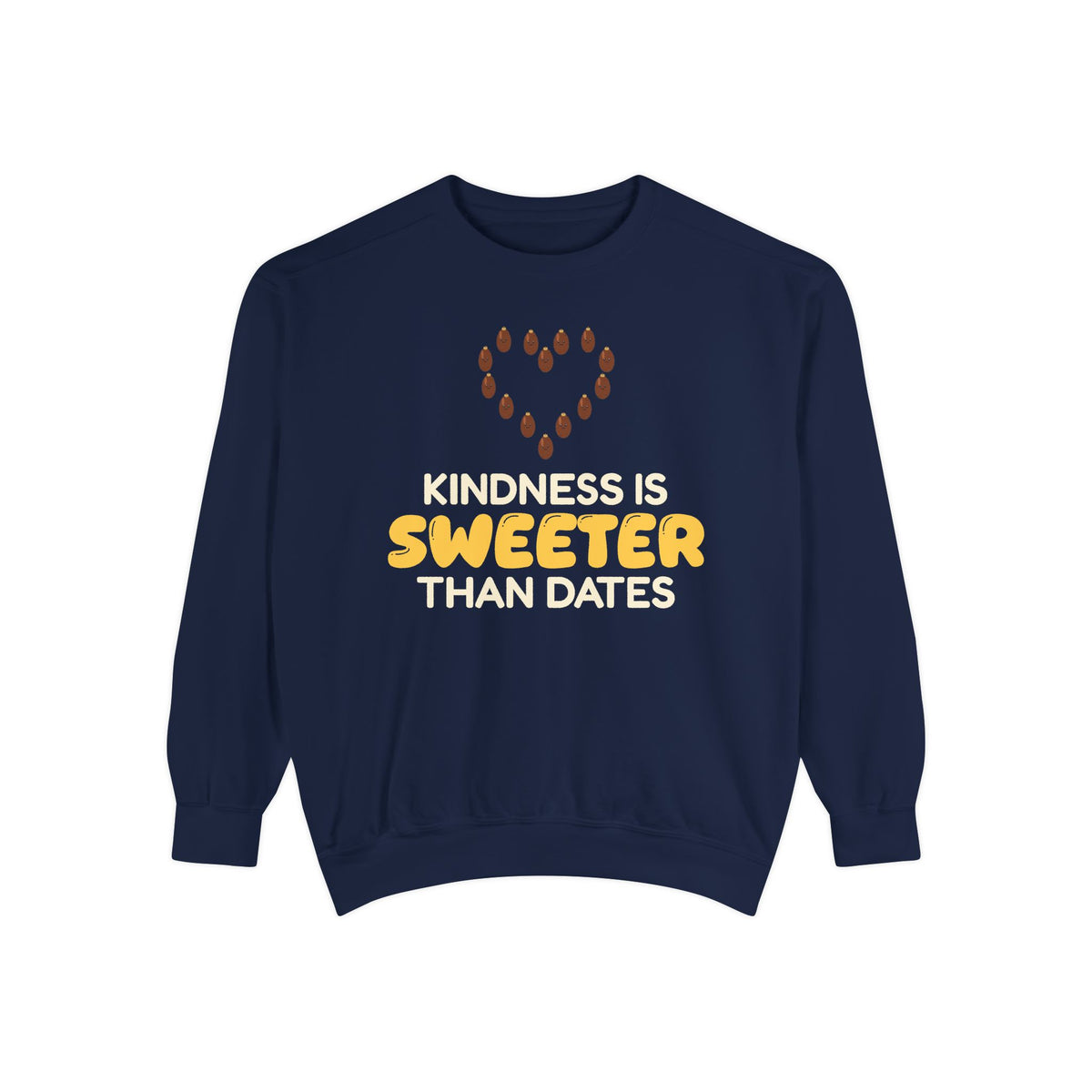 Kindness Is Sweeter Than Dates Ramadan Sweatshirt | Ramadan Kids Kindness Is Sweeter Than Dates Heart Adab | AdabStars Islamic Kids Apparel