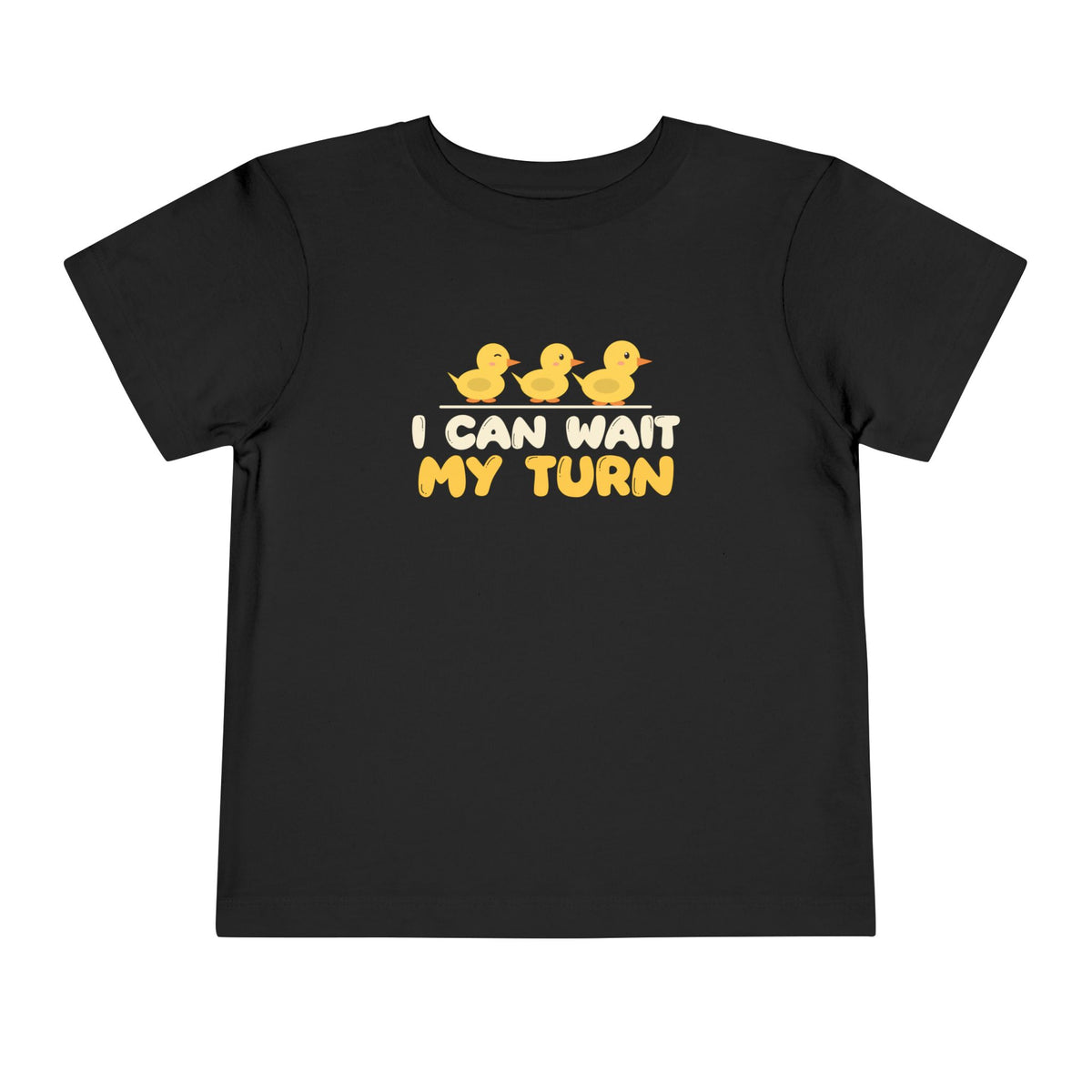 Wait My Turn Ramadan Toddler Tee | Adab Kids I Can Wait My Turn Patience Ducklings In a Row | AdabStars Islamic Kids Apparel