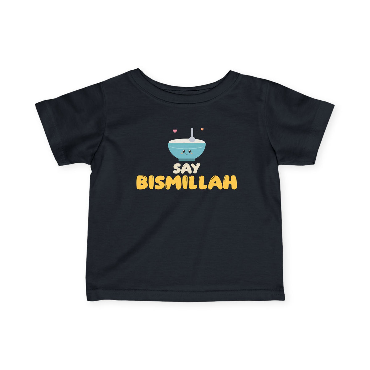 Say Bismillah Islamic Baby T-Shirt in Black – AdabStars