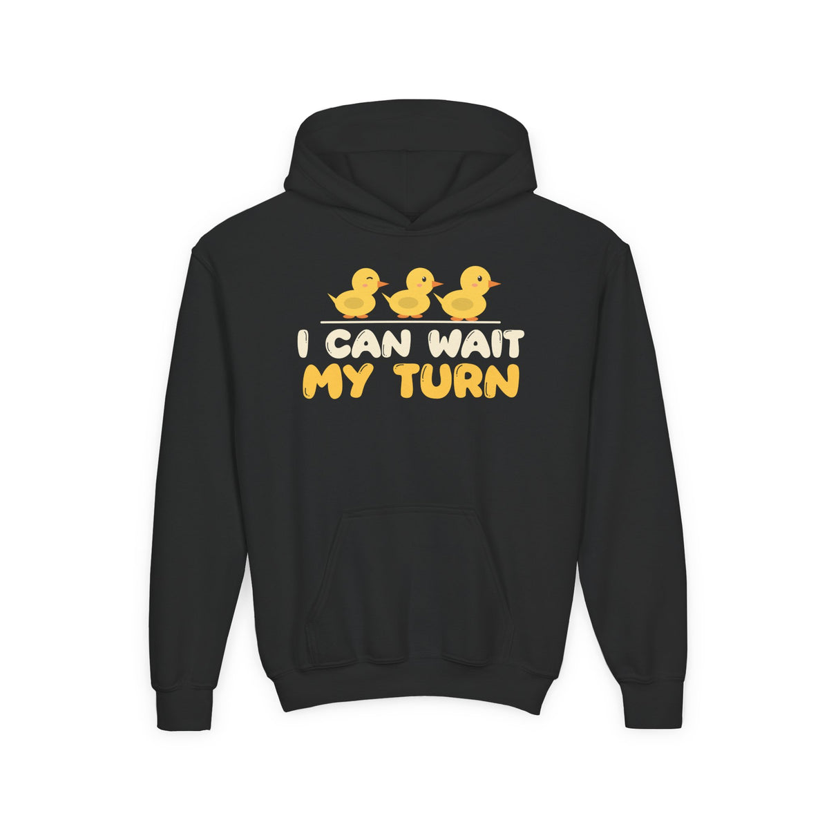 Wait My Turn Ramadan Kids Hoodie | Adab Kids I Can Wait My Turn Patience Ducklings In a Row | AdabStars Islamic Kids Apparel