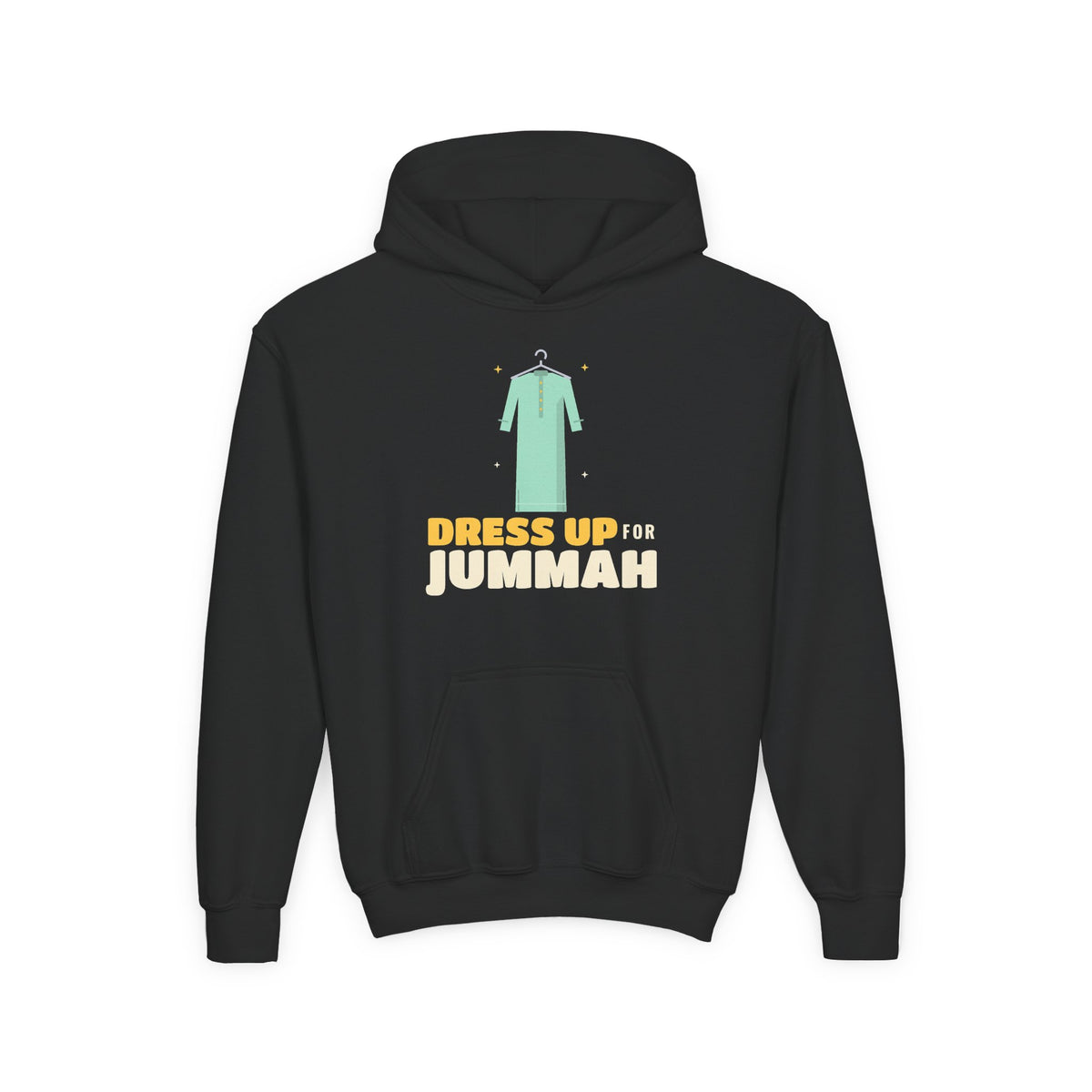 Dress Up for Jummah Islamic Kids Hoodie in Black – AdabStars