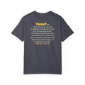 Be Like Yusuf (AS) Heavyweight Tee | Prophet Yusuf (Joseph) Forgiveness Story, Qur'an 12:90-92 on the Back | AdabStars