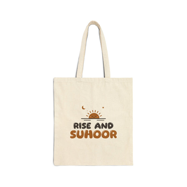 Rise And Suhoor Canvas Tote Bag in Natural, double-sided print – AdabStars