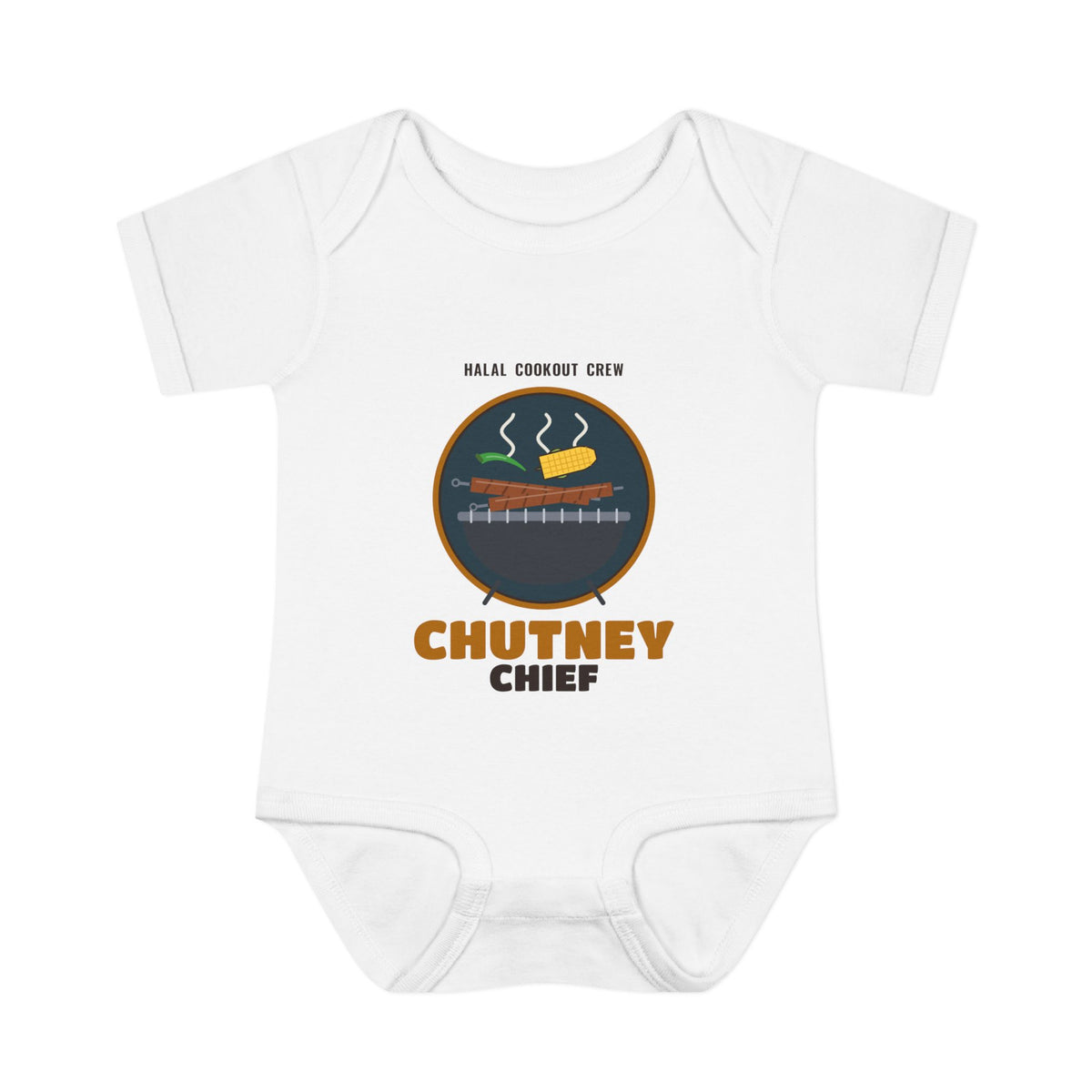 Chutney Chief Halal Cookout Baby Bodysuit in White – AdabStars