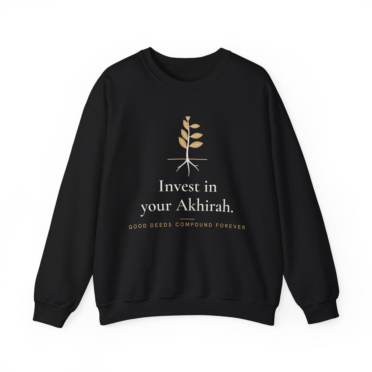 Invest in Your Akhirah Islamic Crewneck Sweatshirt in Black – AdabStars