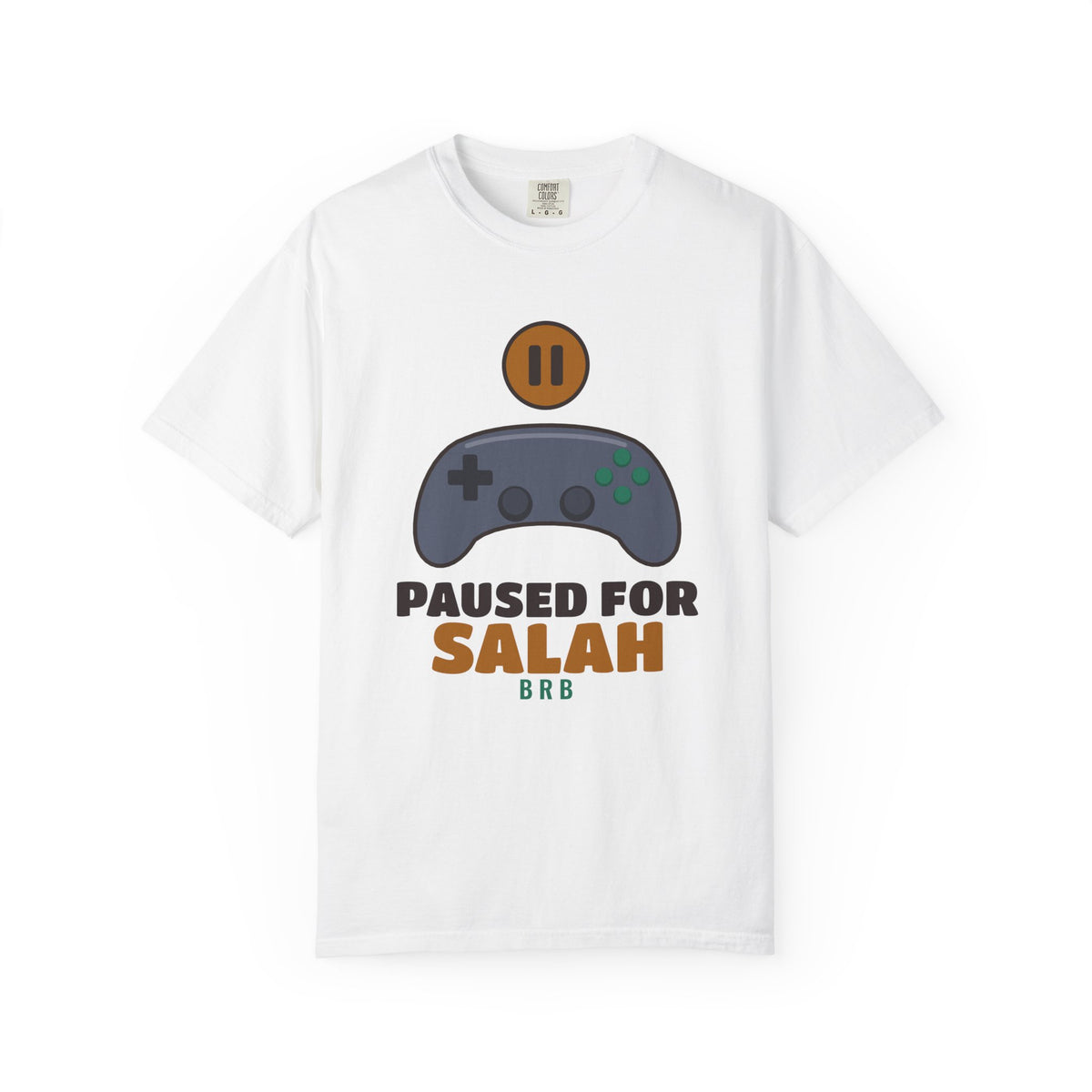 Paused for Salah Islamic Heavyweight T-Shirt in White – AdabStars