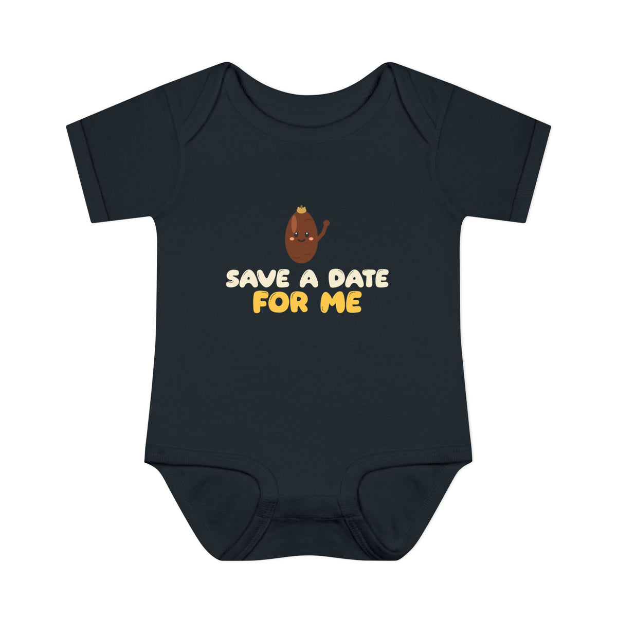 Save A Date For Me Ramadan Baby Bodysuit in Black – AdabStars