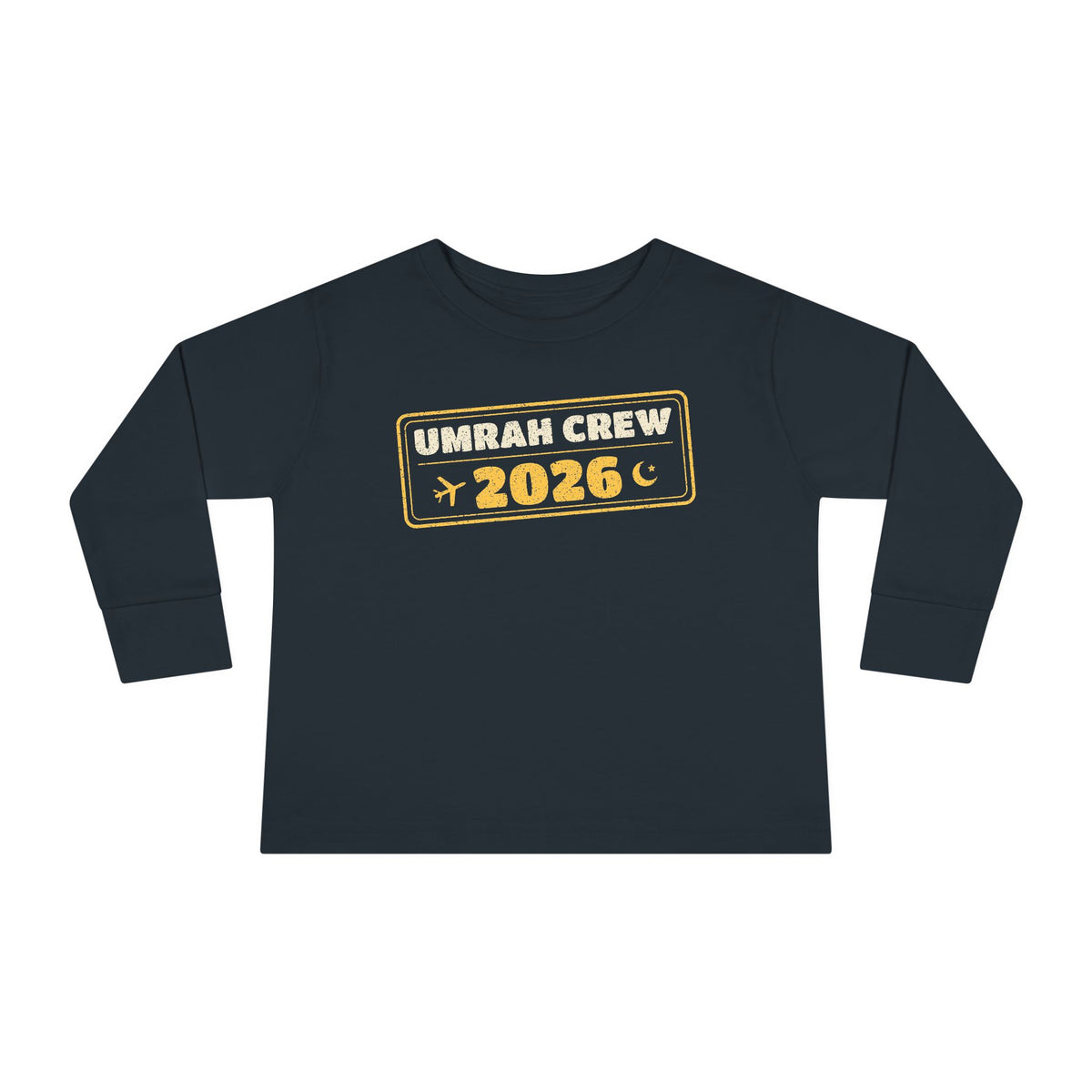 Umrah Crew 2026 Islamic Toddler Long Sleeve Shirt | Winter Break Family Trip Entry Stamp Muslim | AdabStars Islamic Apparel