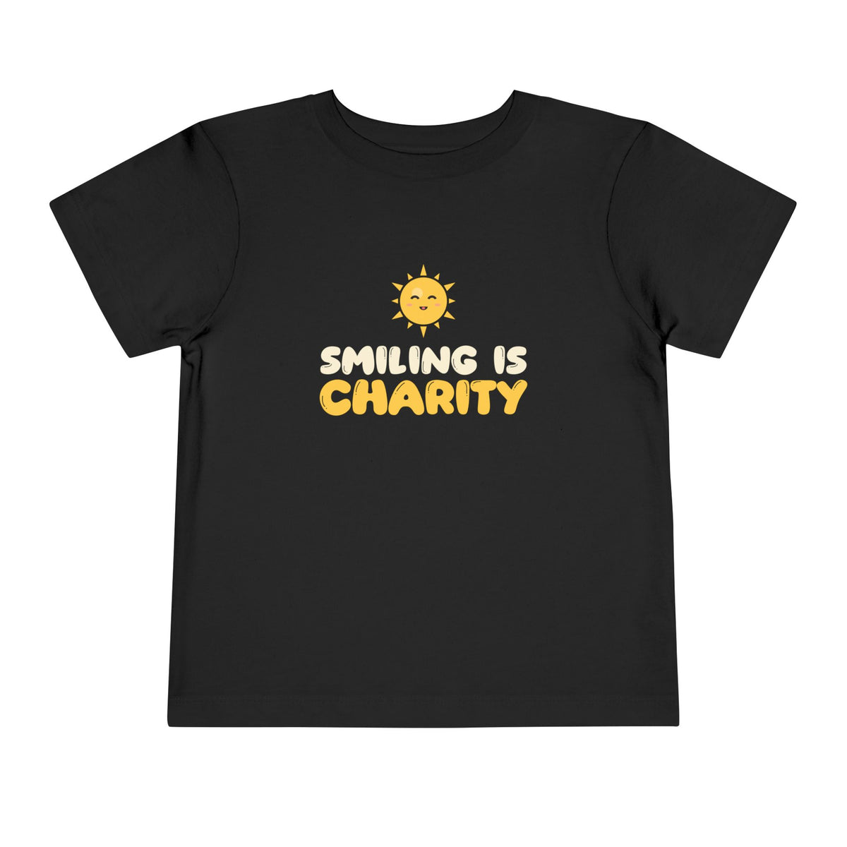 Smiling Is Charity Islamic Toddler Tee | Muslim Kids Islamic Kindness Happy Sun | AdabStars Islamic Kids Apparel