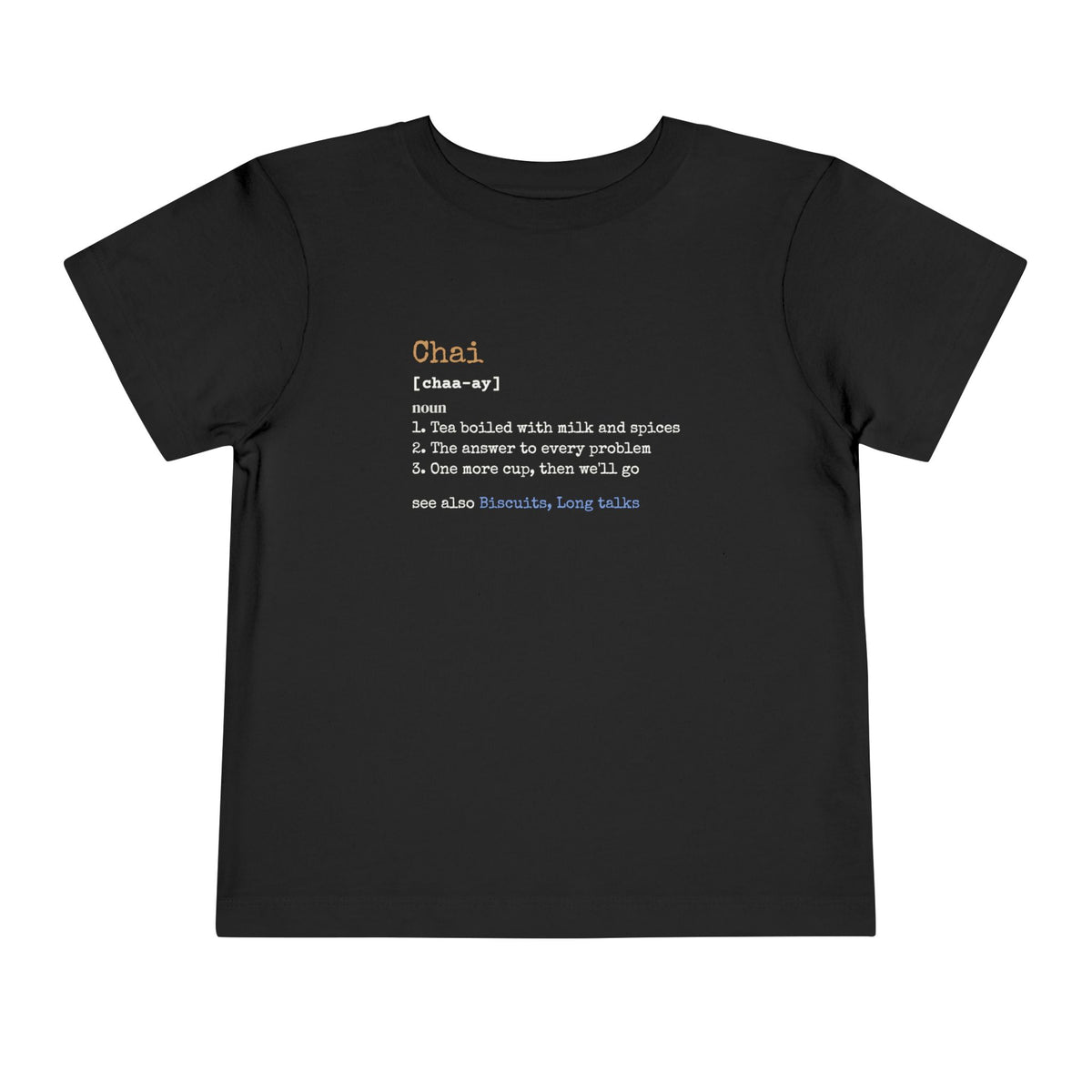 Chai Definition Islamic Toddler T-Shirt in Black – AdabStars