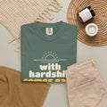 With Hardship Comes Ease Heavyweight Tee | Surah Ash-Sharh Qur'an 94:5-6 on the Back Islamic Reminder | AdabStars
