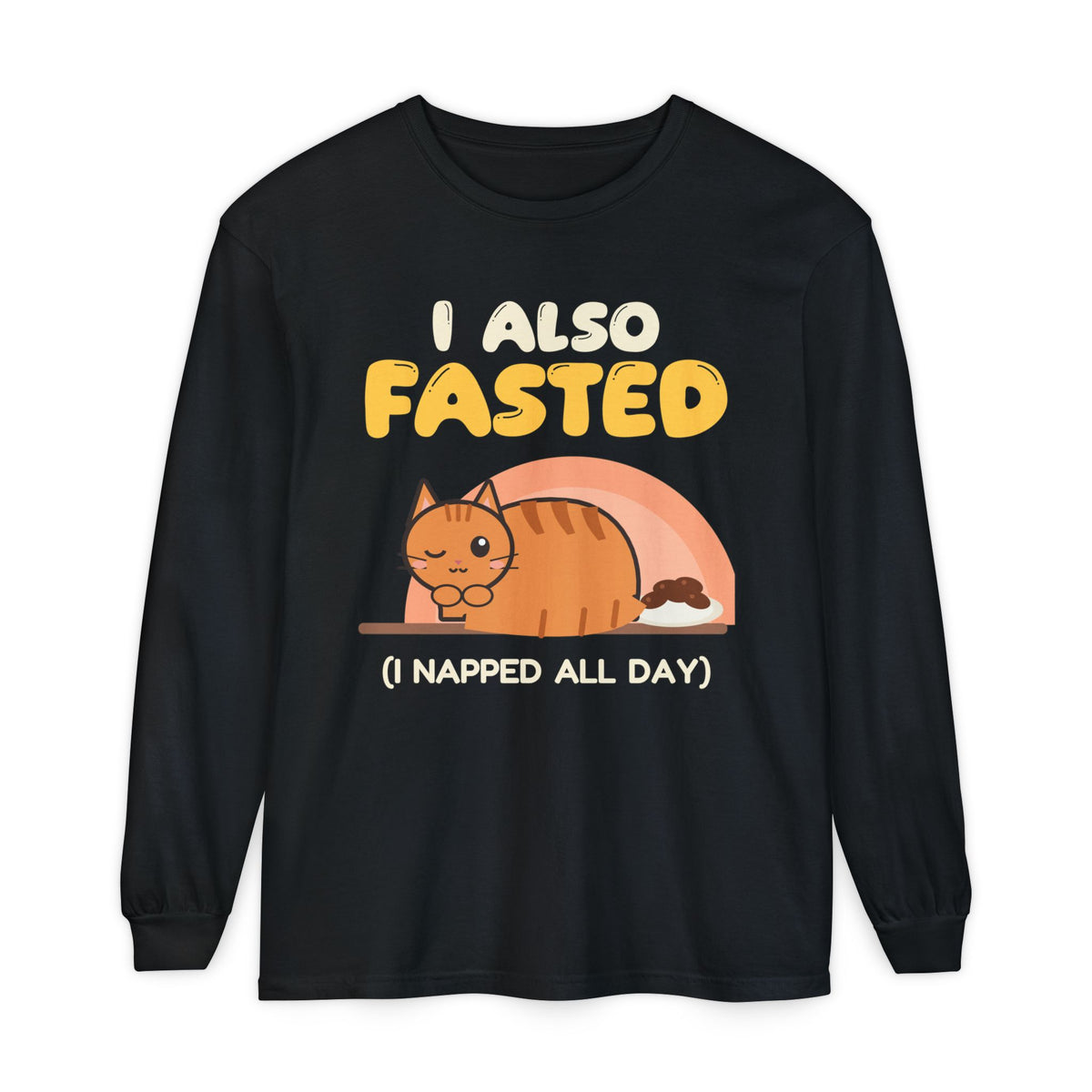 I Also Fasted Heavyweight Long Sleeve Shirt in Black – AdabStars