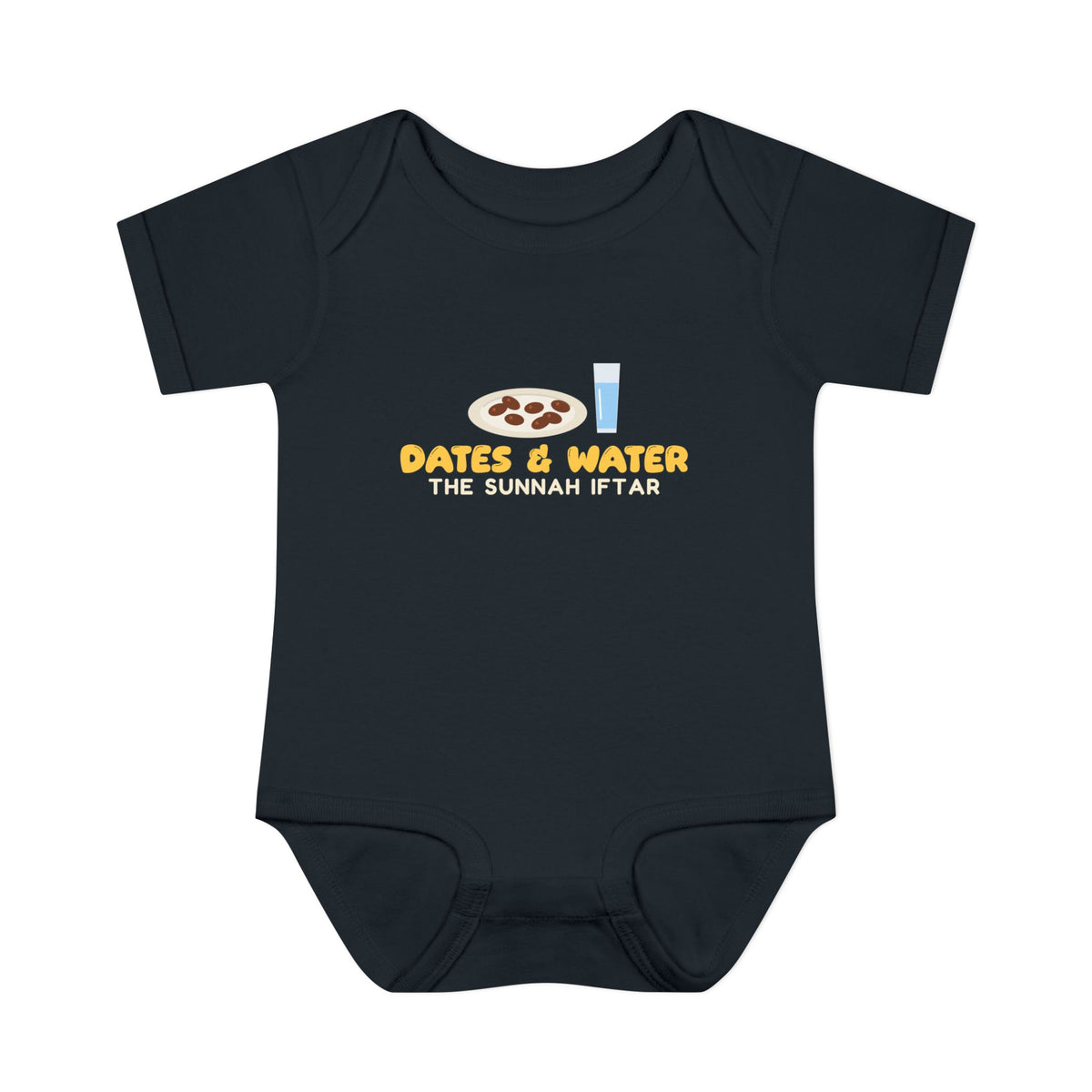 Dates and Water Sunnah Iftar Baby Bodysuit in Black – AdabStars