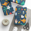 Colorful Islamic Gift Wrapping Paper – Festive Eid & Ramadan Doodle Design back view – Taqwa Arts