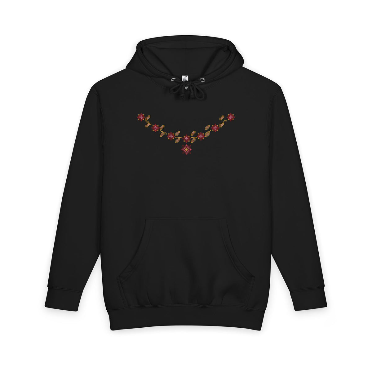 Tatreez Rose Vine Islamic Heavyweight Premium Heavyweight Hoodie in Black – AdabStars