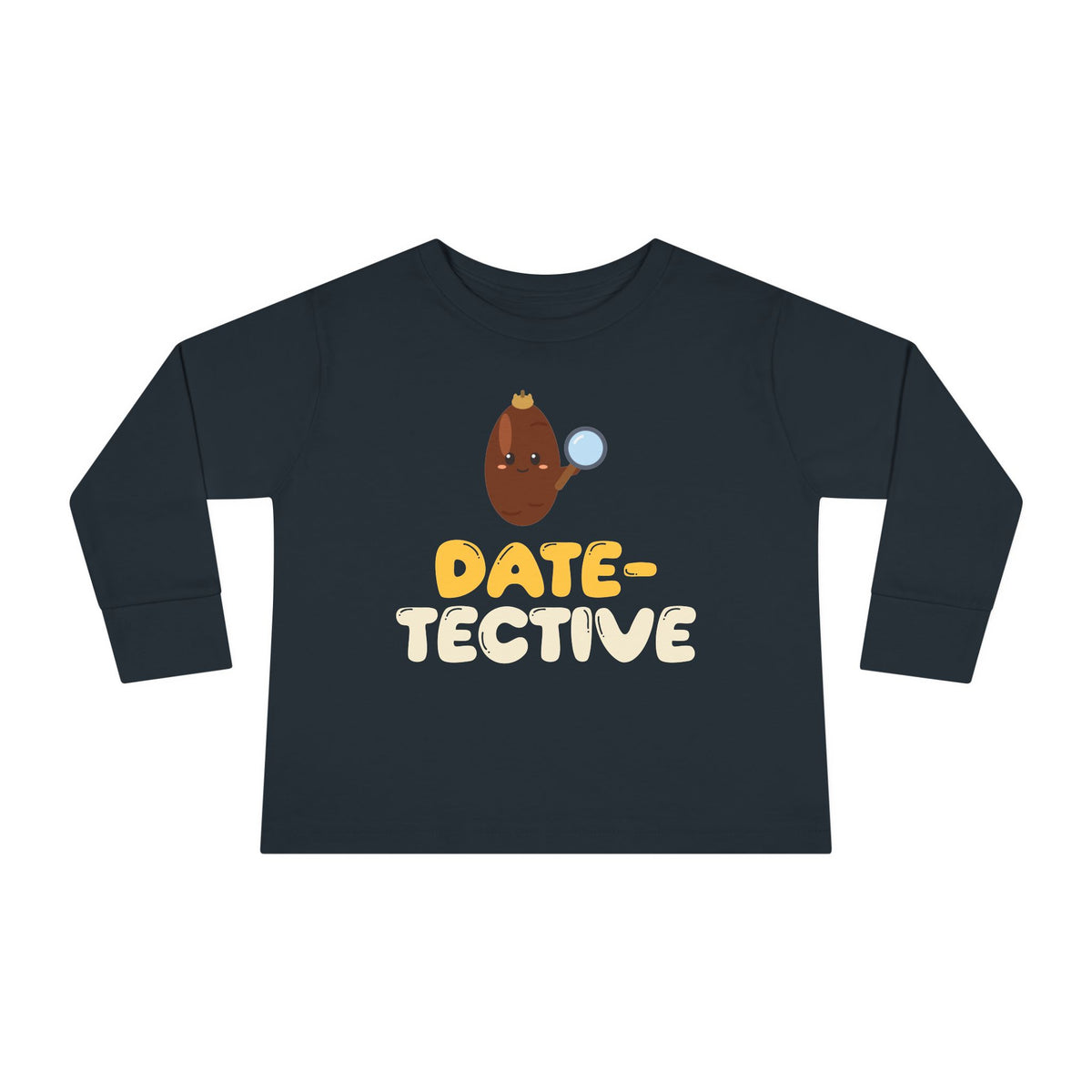 Date Tective Ramadan Toddler Toddler Long Sleeve Shirt in Black – AdabStars