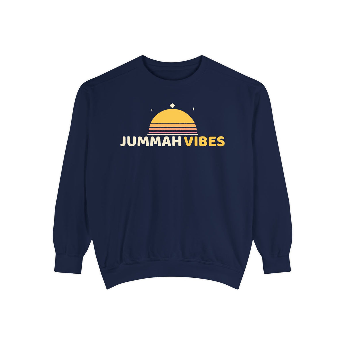Jummah Vibes Islamic Premium Sweatshirt in True Navy – AdabStars