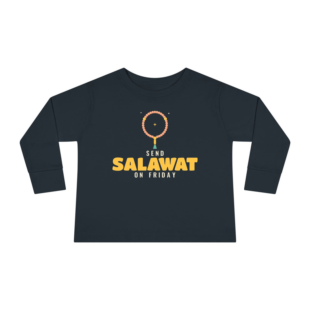 Send Salawat on Friday Islamic Toddler Toddler Long Sleeve Shirt in Black – AdabStars