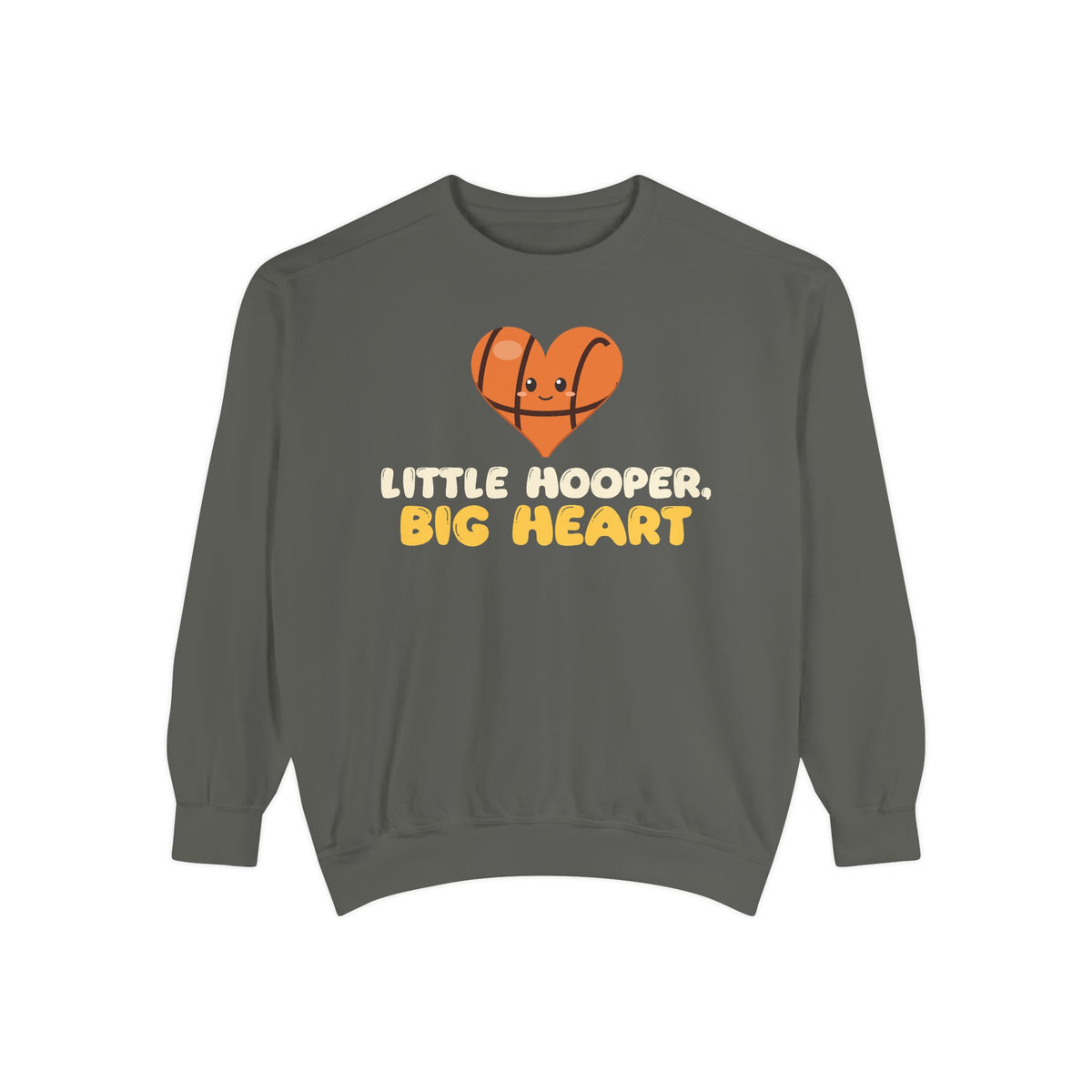 Little Hooper, Big Heart Muslim Sweatshirt | Kids Basketball Little Hooper Big Heart Ball Character | AdabStars Islamic Kids Apparel