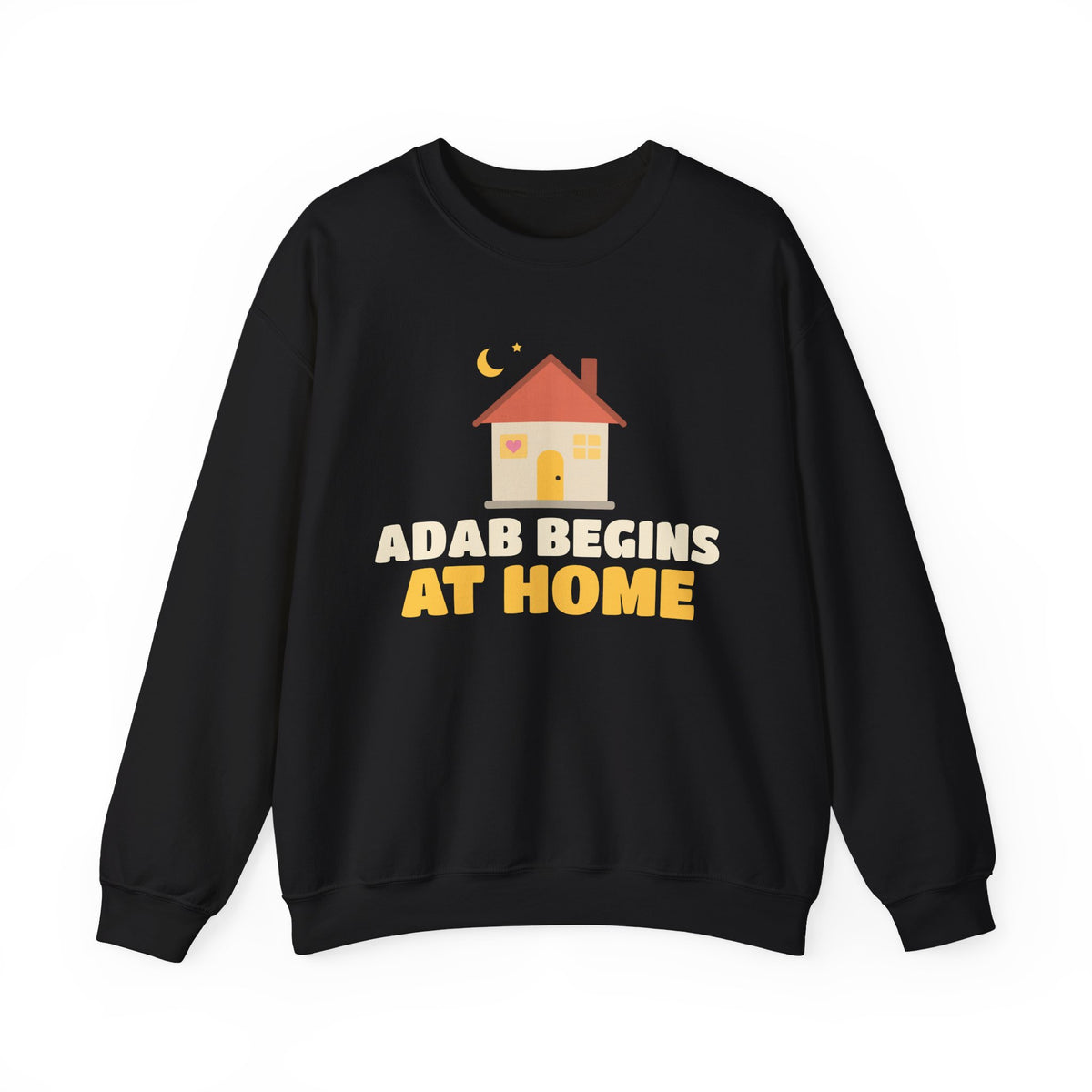 Adab Begins At Home Islamic Crewneck Sweatshirt in Black – AdabStars