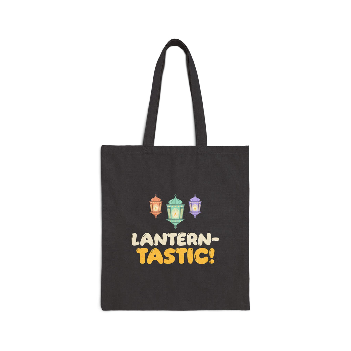 Lantern-Tastic! Canvas Tote Bag in Black, one-sided print – AdabStars