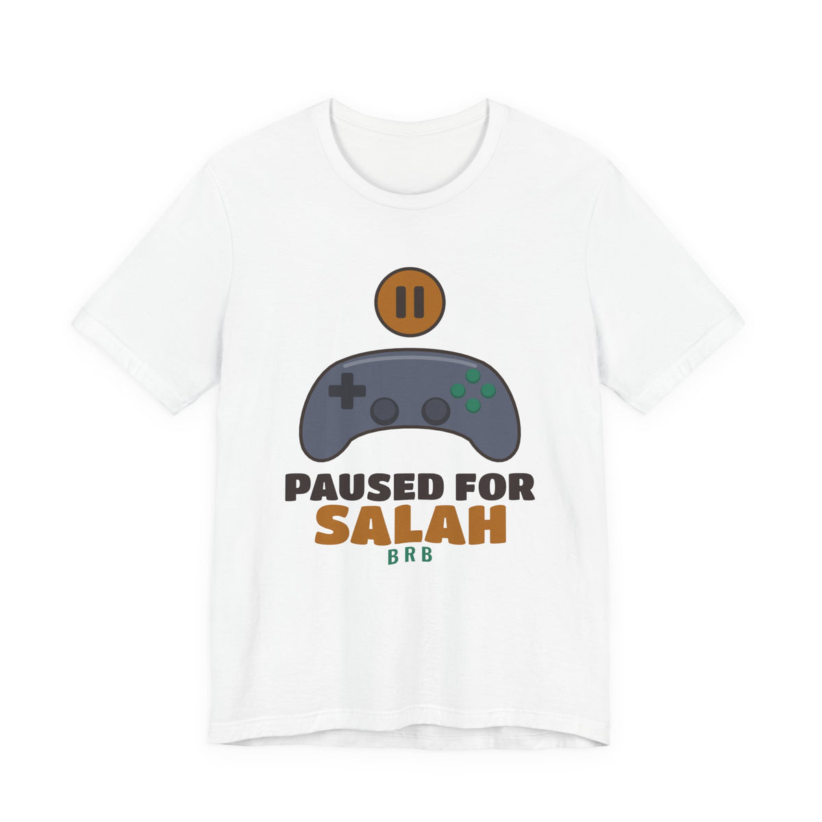 Paused for Salah Islamic Unisex T-Shirt in White – AdabStars