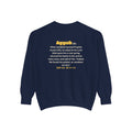 Be Like Ayyub (AS) Sweatshirt | Prophet Ayyub (Job) Patience Story, Qur'an 38:41-44 on the Back | AdabStars