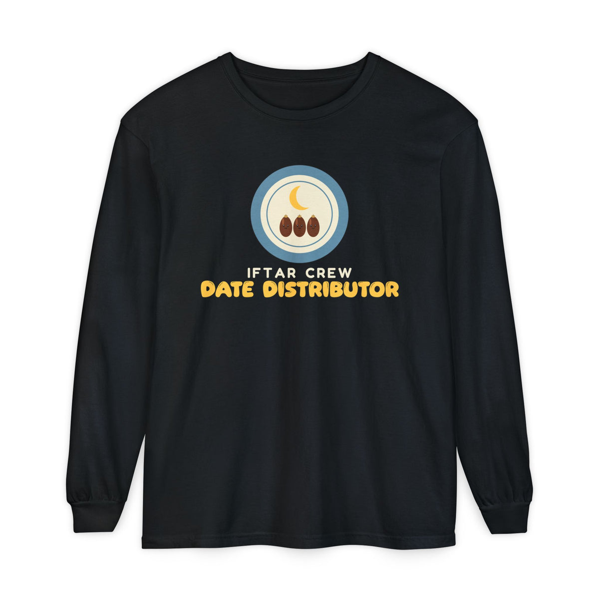 Iftar Crew: Date Distributor Long Sleeve Shirt | Crew Date Distributor Ramadan Kids Sibling Set | AdabStars Islamic Kids Apparel