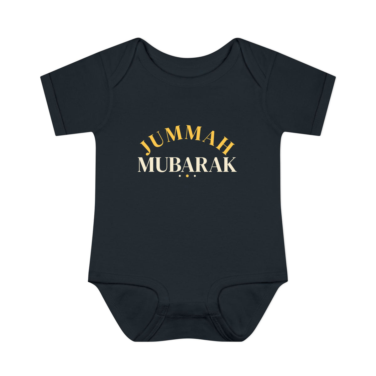 Jummah Mubarak Arch Islamic Baby Bodysuit in Black – AdabStars