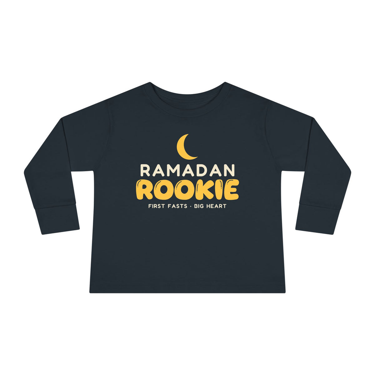 Ramadan Rookie Toddler Toddler Long Sleeve Shirt in Black – AdabStars