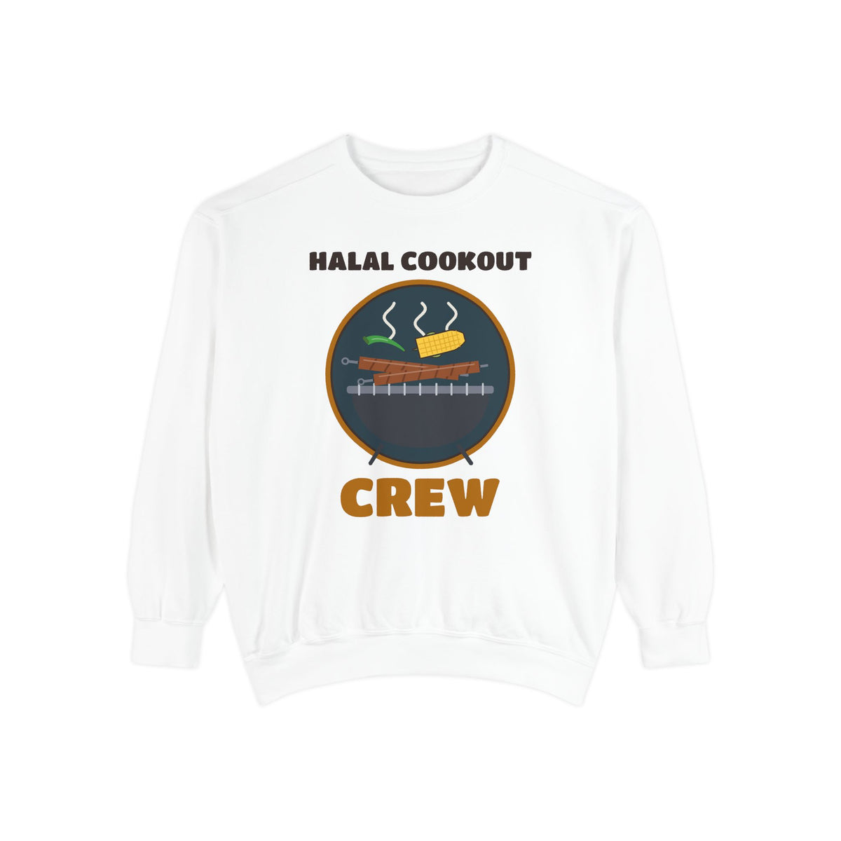 Halal Cookout Crew Premium Sweatshirt in White – AdabStars