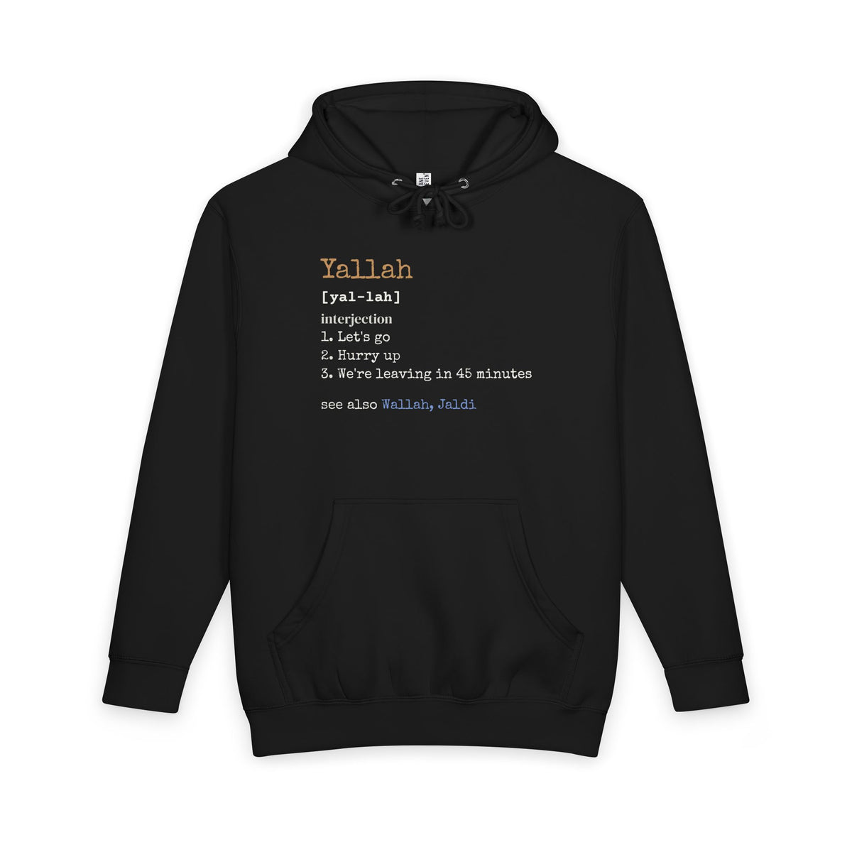 Yallah Definition Islamic Heavyweight Premium Heavyweight Hoodie in Black – AdabStars
