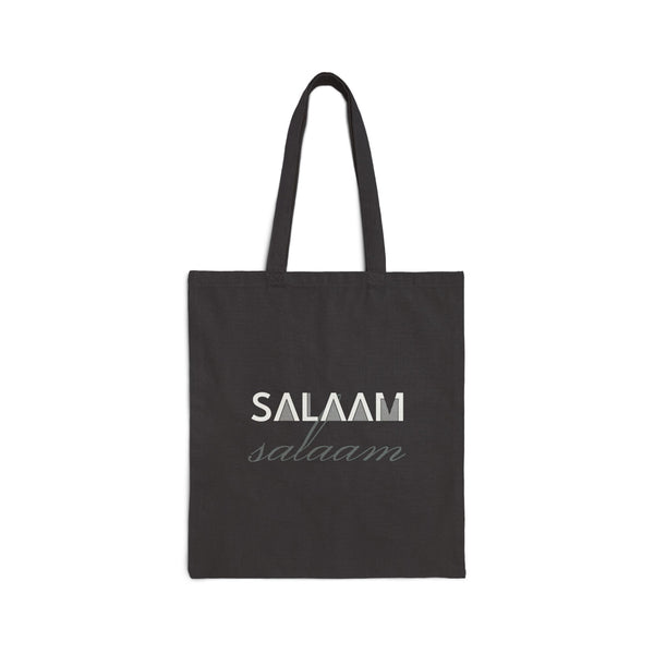 Salaam Canvas Tote Bag in Black, double-sided print – AdabStars