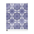 Islamic Mandala Gift Wrapping Paper – Elegant Blue & White Arabesque Design for Eid, Ramadan & Special Occasions back view – 