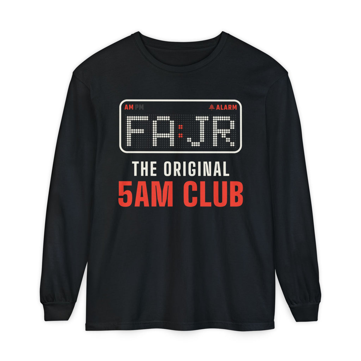 Fajr: The Original 5AM Club Islamic Heavyweight Long Sleeve Shirt in Black – AdabStars