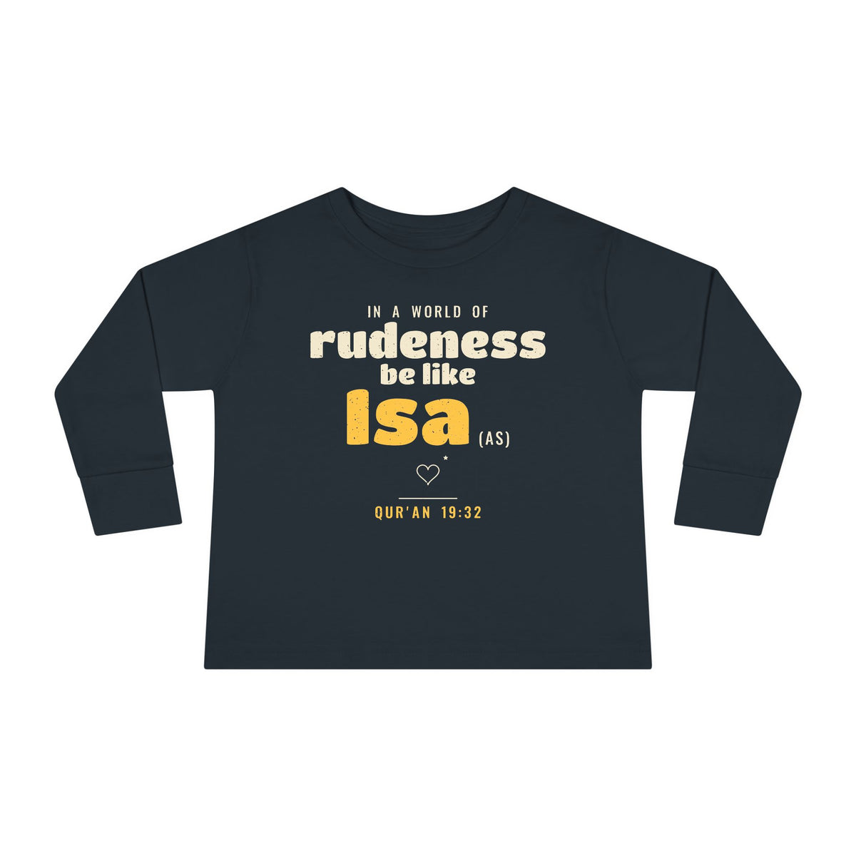 Be Like Isa (AS) Toddler Toddler Long Sleeve Shirt in Black – AdabStars