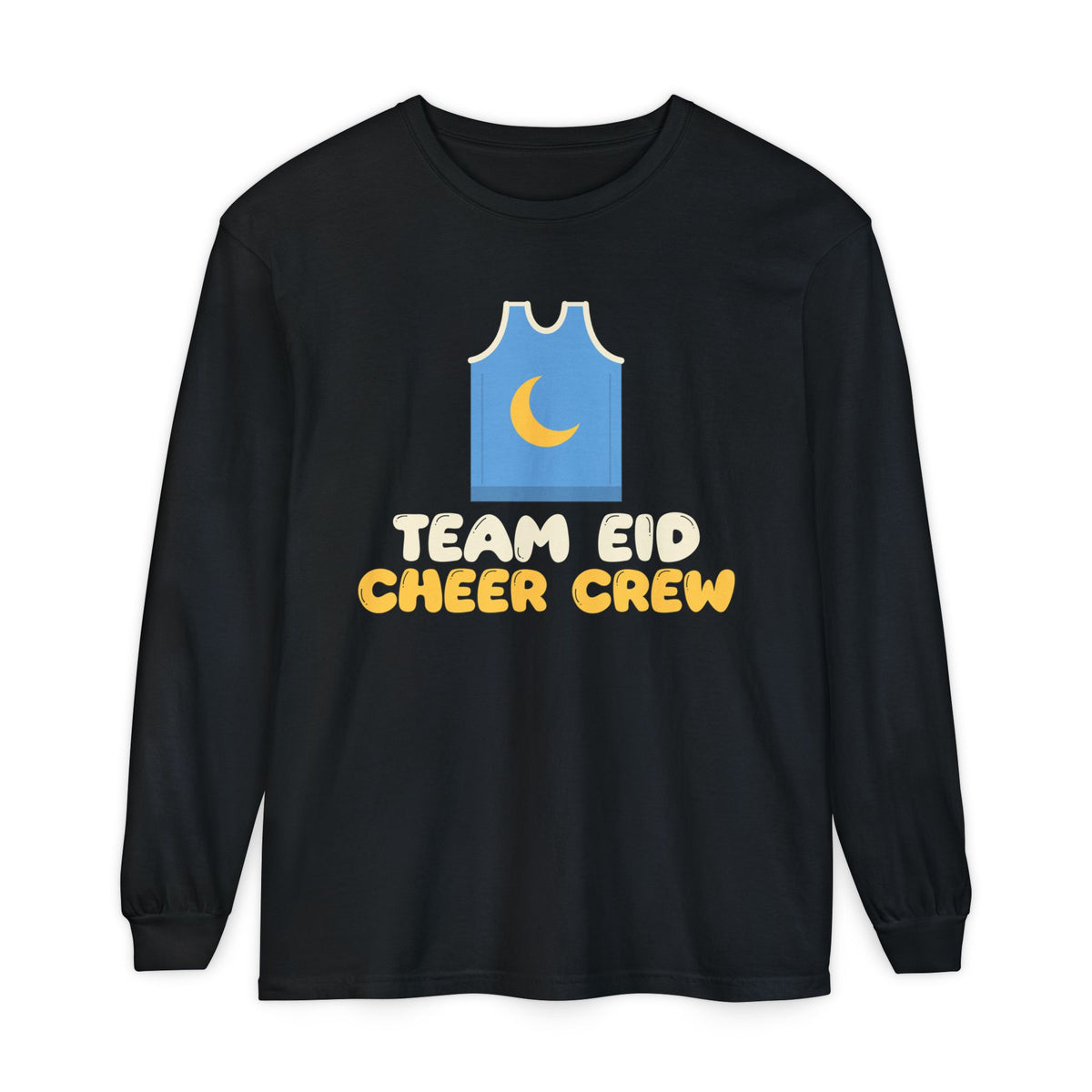 Team Eid Cheer Crew Long Sleeve Shirt | Basketball Parents Blue Jersey Set | AdabStars Islamic Apparel