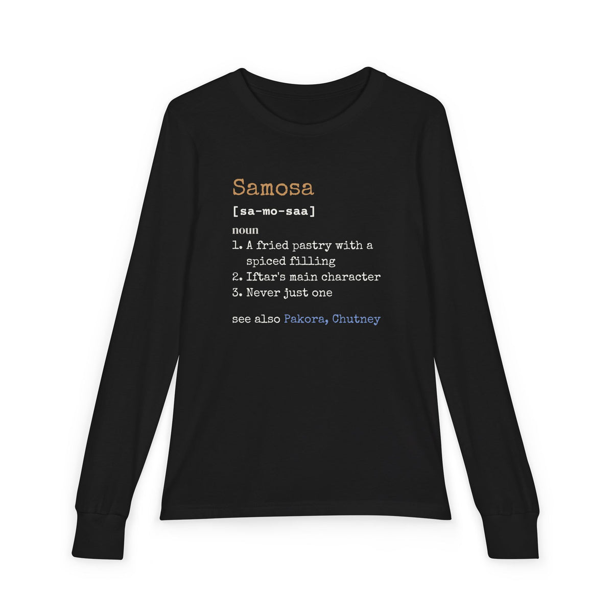Samosa Definition Islamic Kids Kids Long Sleeve Shirt in Black – AdabStars