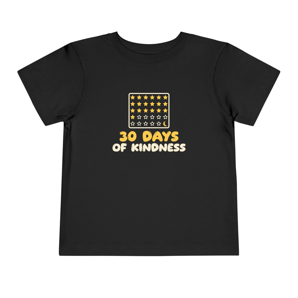 30 Days Of Kindness Ramadan Toddler Tee | Ramadan Kids Star Chart Good Deeds | AdabStars Islamic Kids Apparel