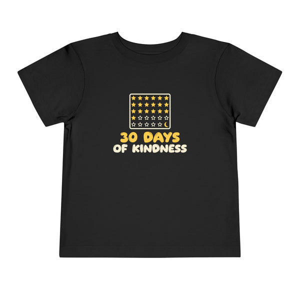 30 Days Of Kindness Ramadan Toddler Tee | Ramadan Kids Star Chart Good Deeds | AdabStars Islamic Kids Apparel