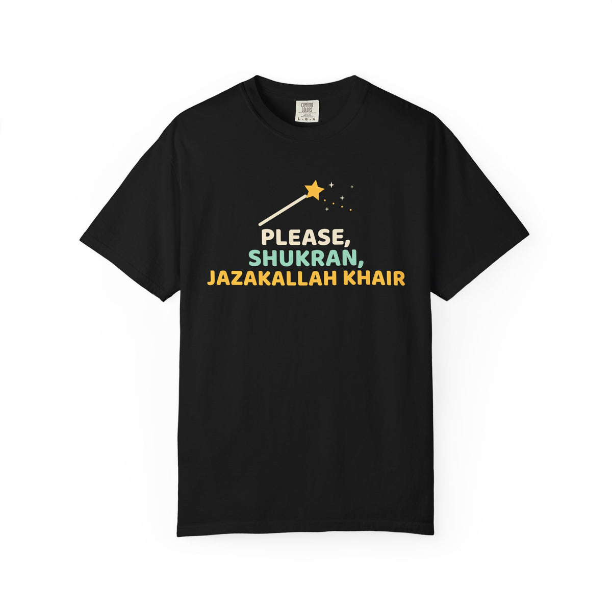 Magic Words Islamic Heavyweight T-Shirt in Black – AdabStars