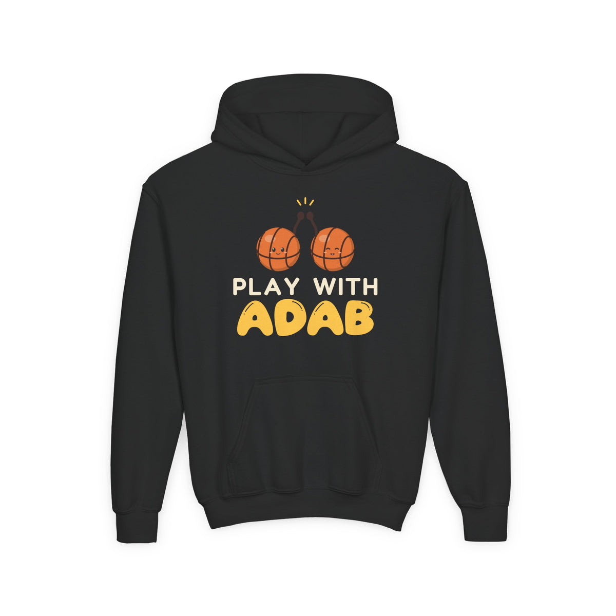 Play With Adab Muslim Kids Hoodie | Muslim Kids Basketball Play With Adab Good Manners Team | AdabStars Islamic Kids Apparel